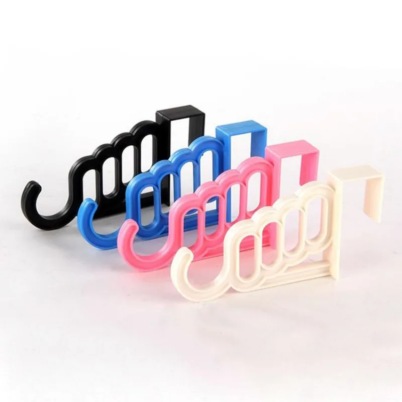 Multi-Function Home Accessories Clothes Hanger Drying Rack 5 Hole Suit Bathroom Door Plastic Organizer Over The Door Hook