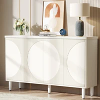 Tribesigns Buffet Cabinet Sideboard with Storage, 59.4-Inch White Storage Cabinet Modern Sideboard Buffet Table with Doors 1