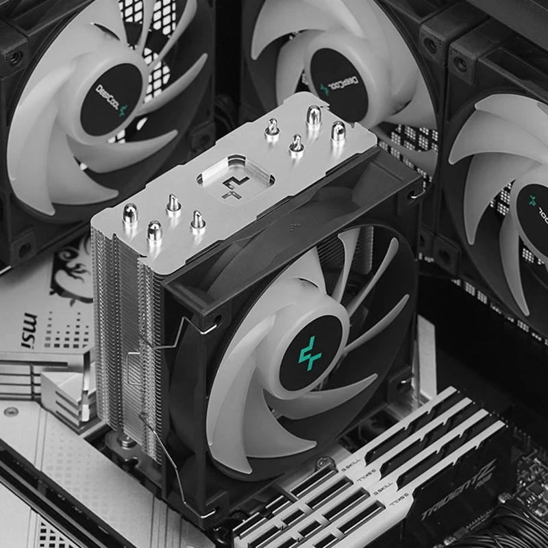 Deepcool AG400 Cpu Cooler 4 Heat Pipe 5V 3PIN ARGB PWM Processor Cooler For LGA1700 1200 115X AM4 AM5 Air Cooler TDP 220W