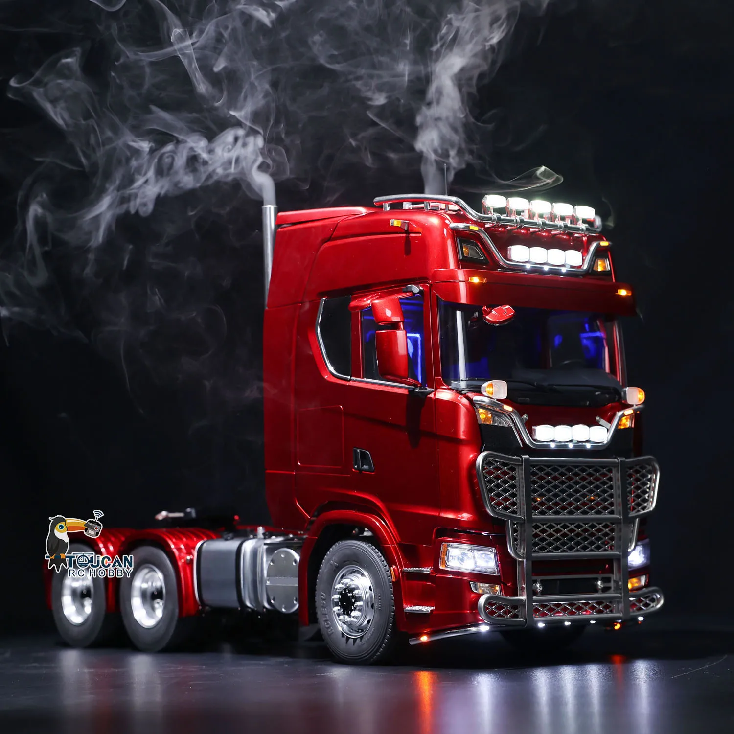 770S LESU 1/14 RC Tractor Truck 6*6 Metal Chassis RTR Car Model with Light Sound Smoking Differential Romote Control Vehicle Toy 3