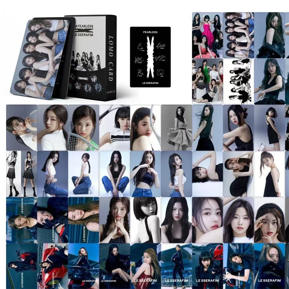 

55 шт./набор, двусторонние фоторамки в стиле Kpop LE SSERAFIM