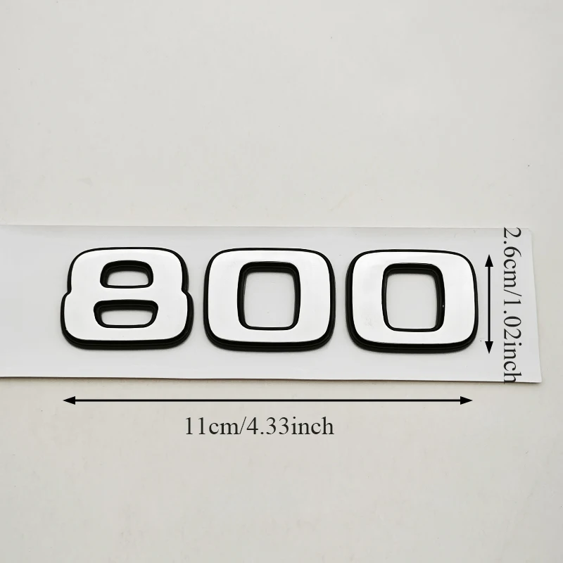 3D ABS 자동차 스타일링 로고 800 장식 엠블럼 배지 데칼 메르세데스 벤츠 W464 G500 G63 브라부스 G700 G800 900 로켓 에디션용