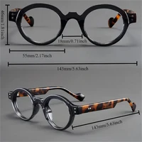 A set of 2 vintage round and square reading glasses, suitable for both men and women, designed to assist with presbyopia 2
