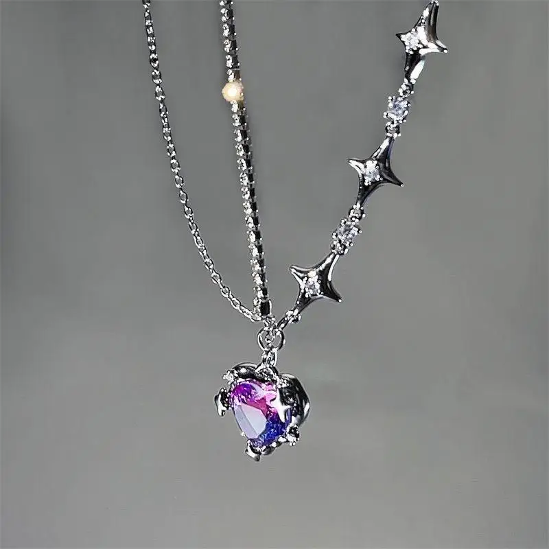 JUSTINE CLENQUET Heart クリスタルネックレス　y2k Justine Clenquet Heart Crystal Necklace | Shopbop