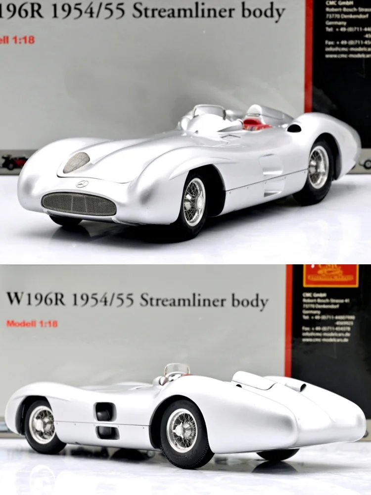 

CMC 1:18 W196R 1954/55 Streamliner Body Alloy Fully Open Simulation Limited Edition Alloy Metal Static Car Model Toy Gift