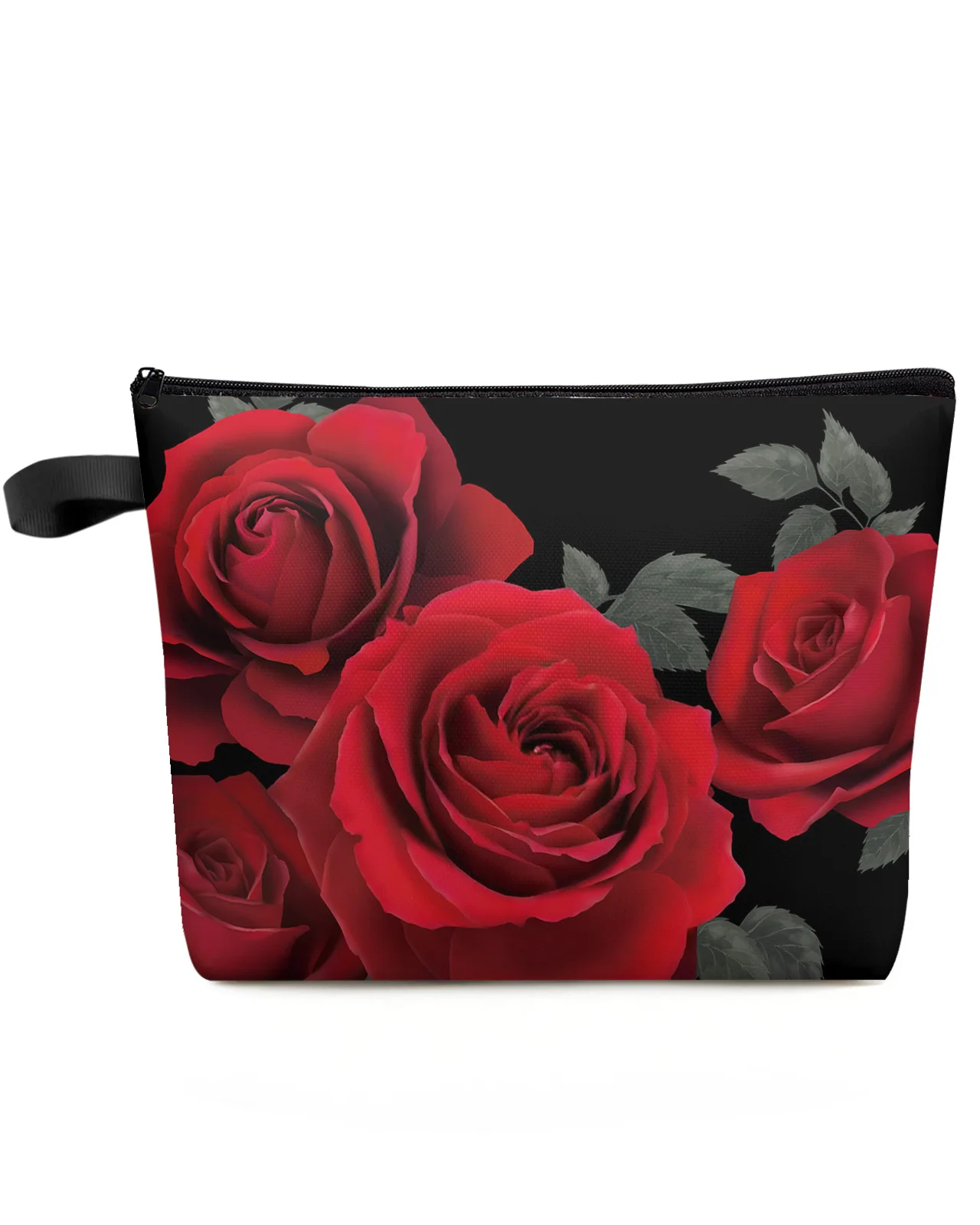 

Вместительная красная дорожная косметичка в виде розы на День святого Валентина, Портативная сумка для хранения косметики, женский водонепроницаемый карандаш