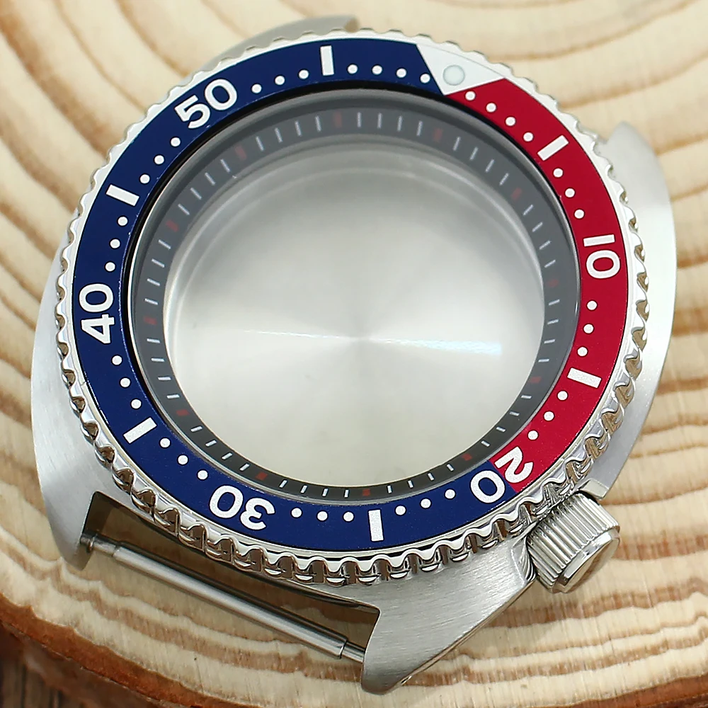 45mm SKX Uhrengehäuse Wasserdichtes Saphirglas für Seiko NH35 NH36 NH34/38 4R36 Movts Schwarz Blau Rot Lünette DIY SRPD Abalone Teile – Detail 11