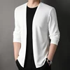 New Slim Fit Cardigan for Men, Thin Spring and Autumn Outerwear, Long Sleeve Casual Trendy Versatile Pure Color Slim Fit Autumn 3