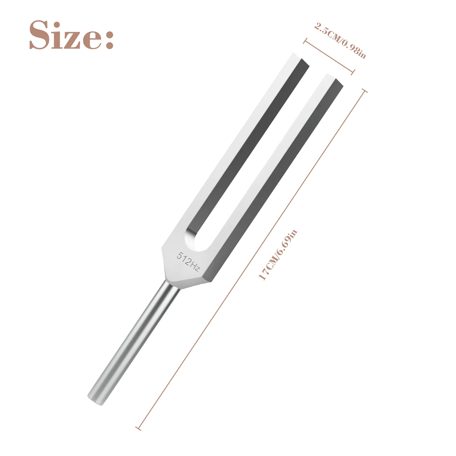 Miwayer 512Hz Tuning Fork, Solfeggio Vibration Therapy Tool for Deep Calming, Body Pain Relief, Chakra Balance & Energy Restorat