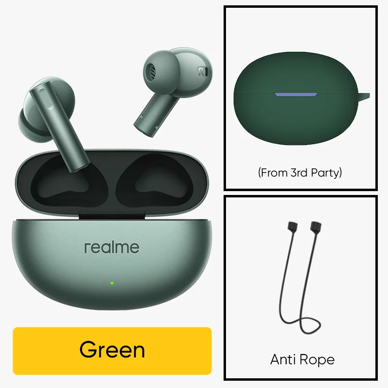 thumbnail image 1 of Versión global realme buds Air 6 Auriculares Bluetooth Hi-Res LHDC 5.0 Reducción activa de ruido Auriculares inalámbricos Bluetooth 5.3 IP55, 1 of 5