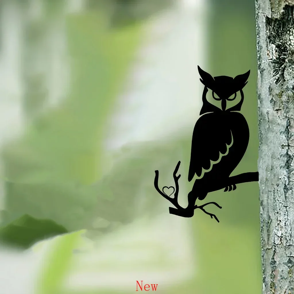 

1pc Owl on Branch Steel Silhouette Metal Wall Outdoor Art Home Garden Yard Patio Outdoor Statue Stake Decoration Birthday Gift w