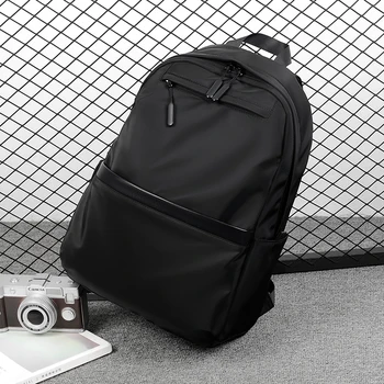 Men's casual business backpack, large capacity computer bag, waterproof fabric, suitable for daily commuting, school, travel 1