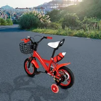 Vélo pour enfants 12 pouces, rouge, léger (15,98 lb), cadre en acier au carbone durable, revêtement en plastique, taille compacte pour un rangement et un transport faciles 7