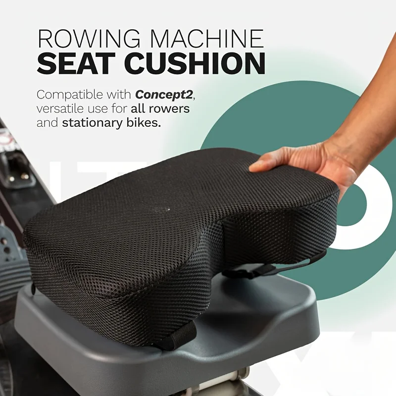 Rowing Machine Seat Cushion Pad - Anti-Slip Compatible With Concept 2, Hydrow & Waterrower