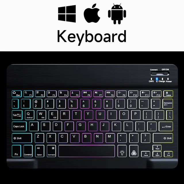 Wireless Bluetooth Keyboards For Android iOS Windows Mini Backlight Keyboard For Apple Xiaomi