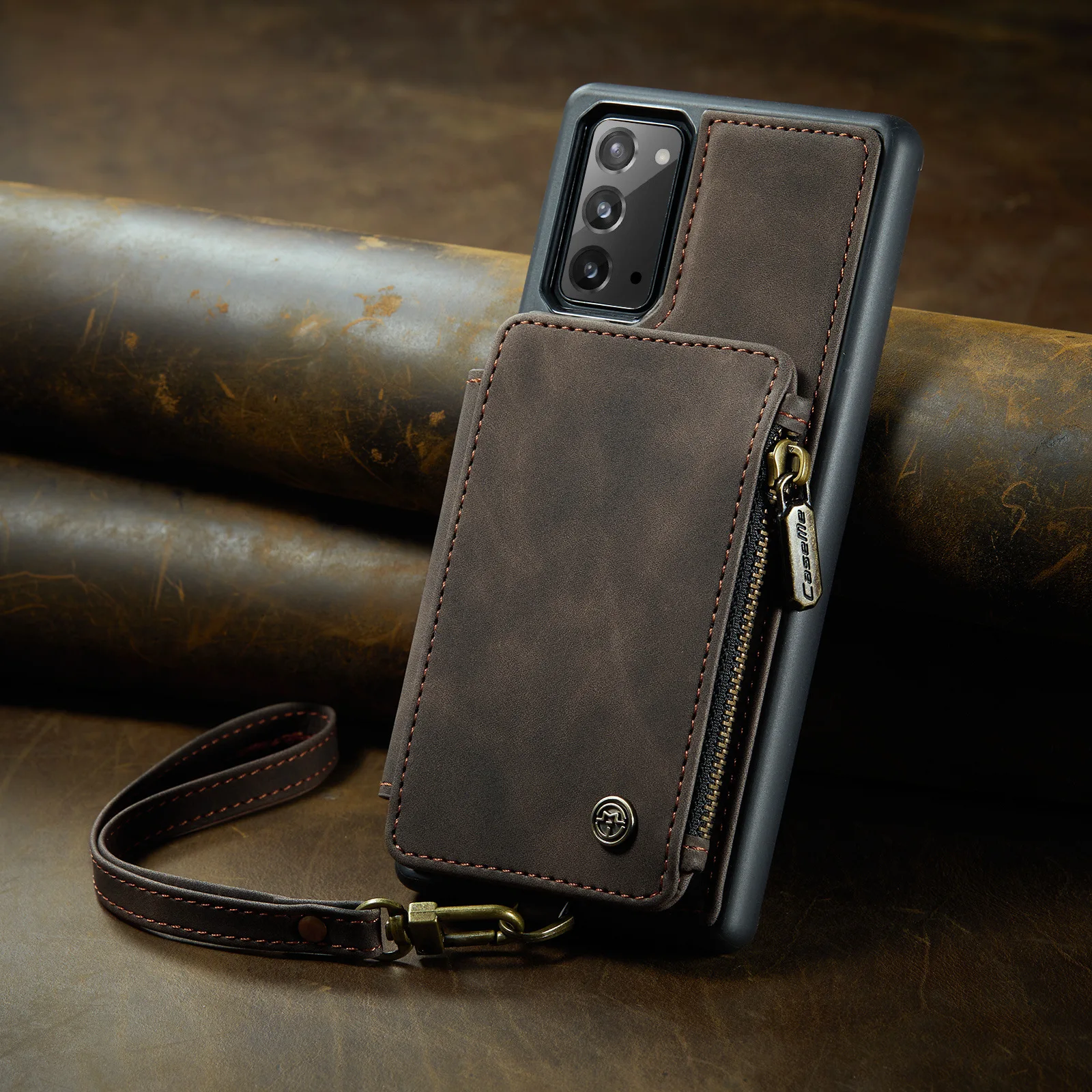 

Wallet Phone Case For Samsung Galaxy S23 S21 FE S22 Plus Note 20 Ultra A14 A34 A54 A53 A33 5G Zipper Card Holder Strap Leather
