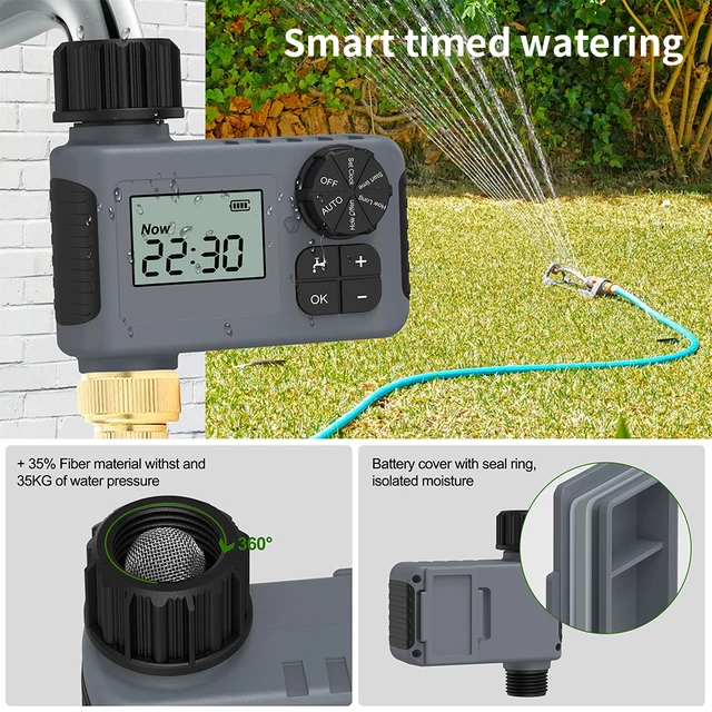 Smart Irrigation Timer Automatic Watering Timer Rain Delay Sprinkler Programmable Irrigation Controller for Outdoor Garden Lawn 6
