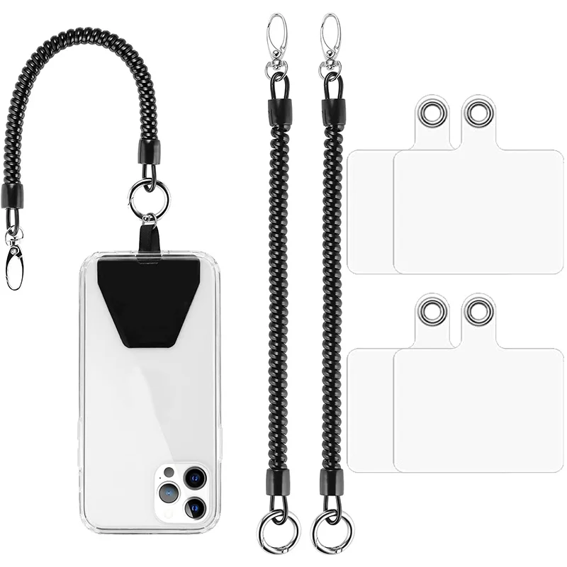 Telescopic Antitheft Spring Lanyard Wrist Lanyard Gasket Phone Safety Tether For Mobile Phone