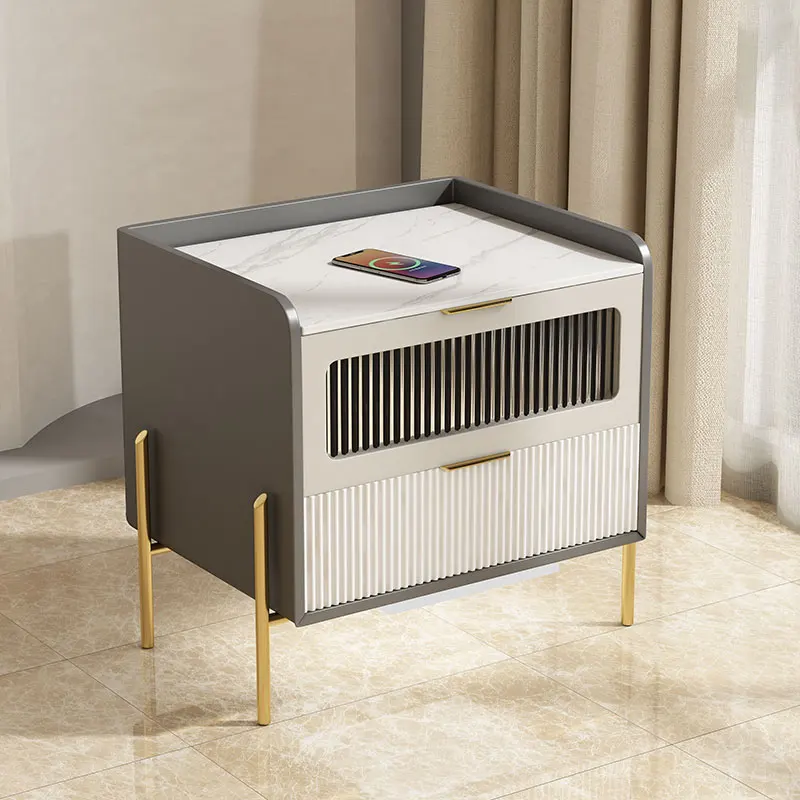 Comodini Intelligenti Di Lusso Comò Bagno Piccoli Comodini Stretti Display Per Computer Mesita De Noche Furniture Hy50Bt