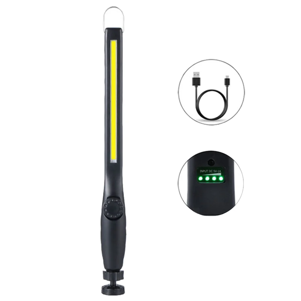 

LED Work Light USB Rechargeable COB Working Lamp Hook Portable Magnetic Cordless Flashlight Camping Car Repair Inspection Light