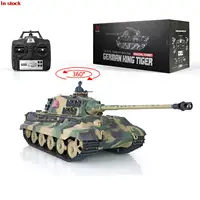 Heng Long 1/16 Scale 7.0 Plastic German King Tiger RTR RC Battle Tank Model 3888A 360° Turret Vehicle Toy Gifts TH17519 1