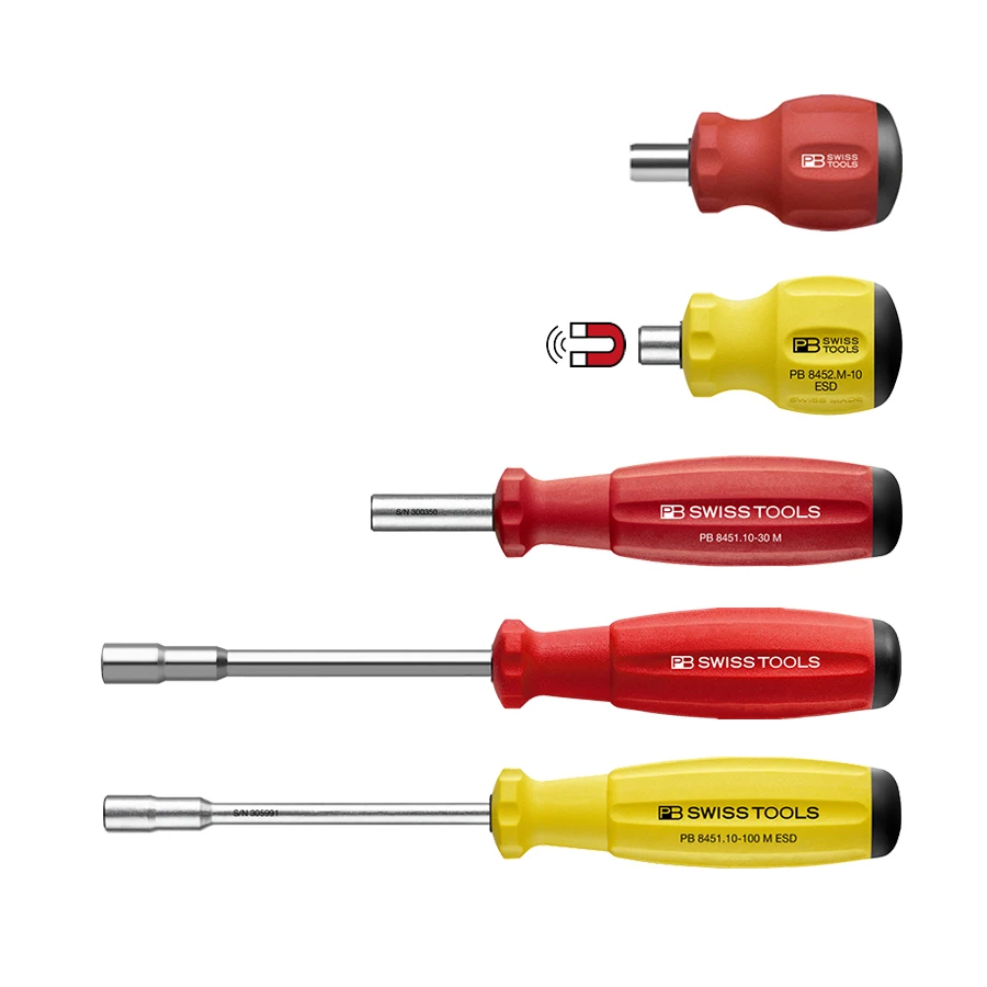 Pbスイス-強力な磁気を備えたユニバーサルスイスビットホルダークイック交換、ポータブルドライバービットドリル、8451、8452 -  AliExpress