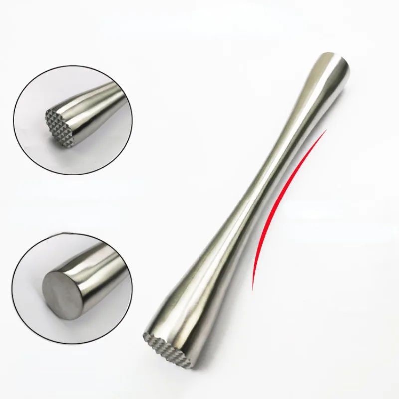 1/2Pc Stainless Steel Cocktail Muddler with Bar Mixing Spoon Long Drink Stirrer Bar Accessories cocktail stirrers,bar muddler