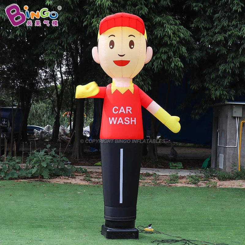 2.7 Meters Height Inflatable Car Wash Air Dancer For Advertising Decoration 10ft Blow Up Tube Man Balloon 3