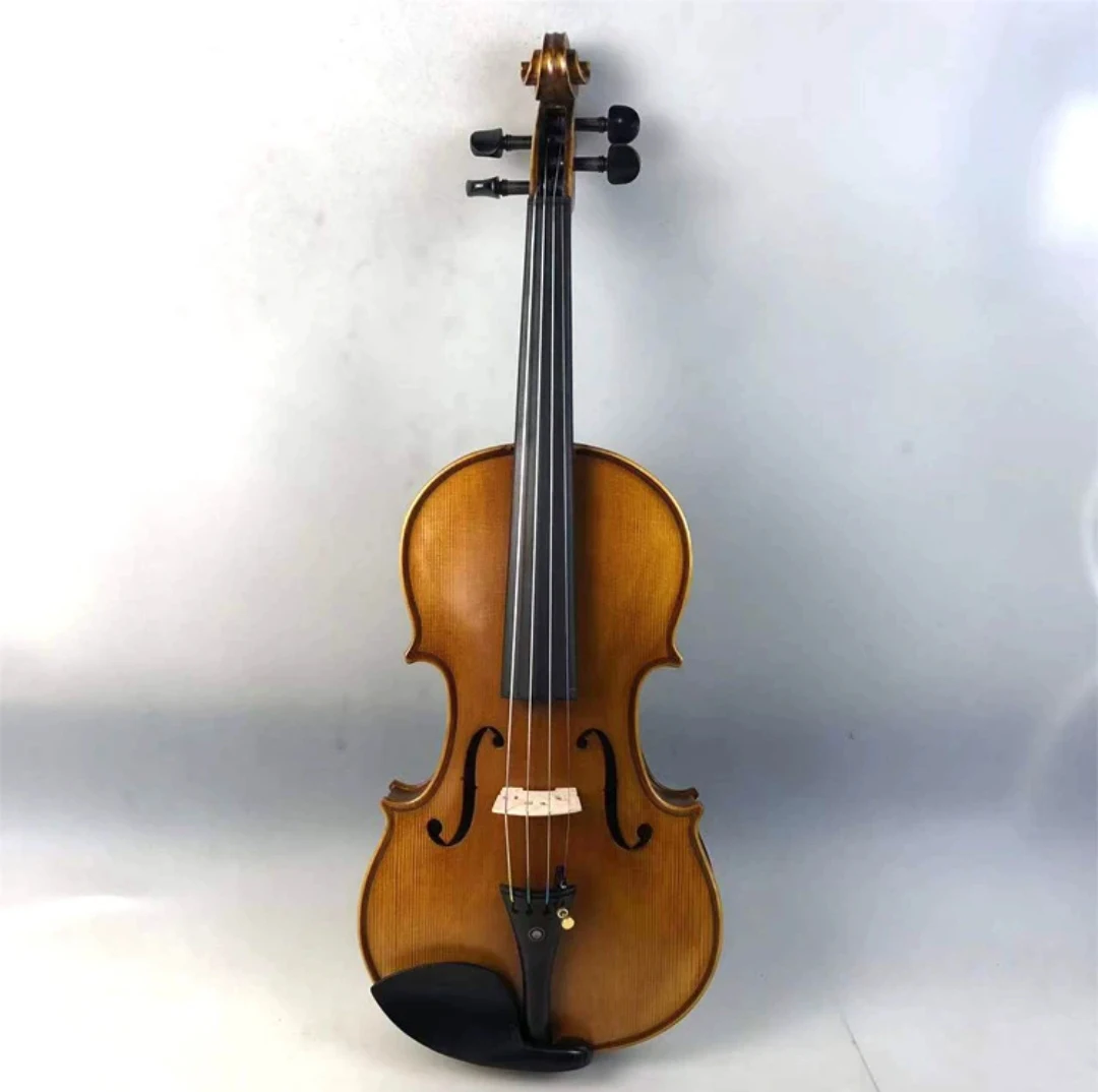 Natural striped maple backboard 4/4 matte handmade violin Beginners ...