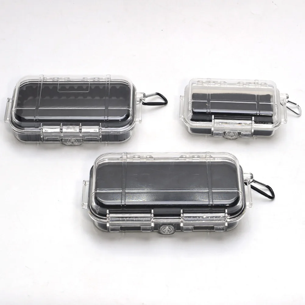 1PC Outdoor EDC Tool Storage Portable Camping Box Shockproof Sealed Waterproof ABS Plastic Safety Equipment Storage Toolbox