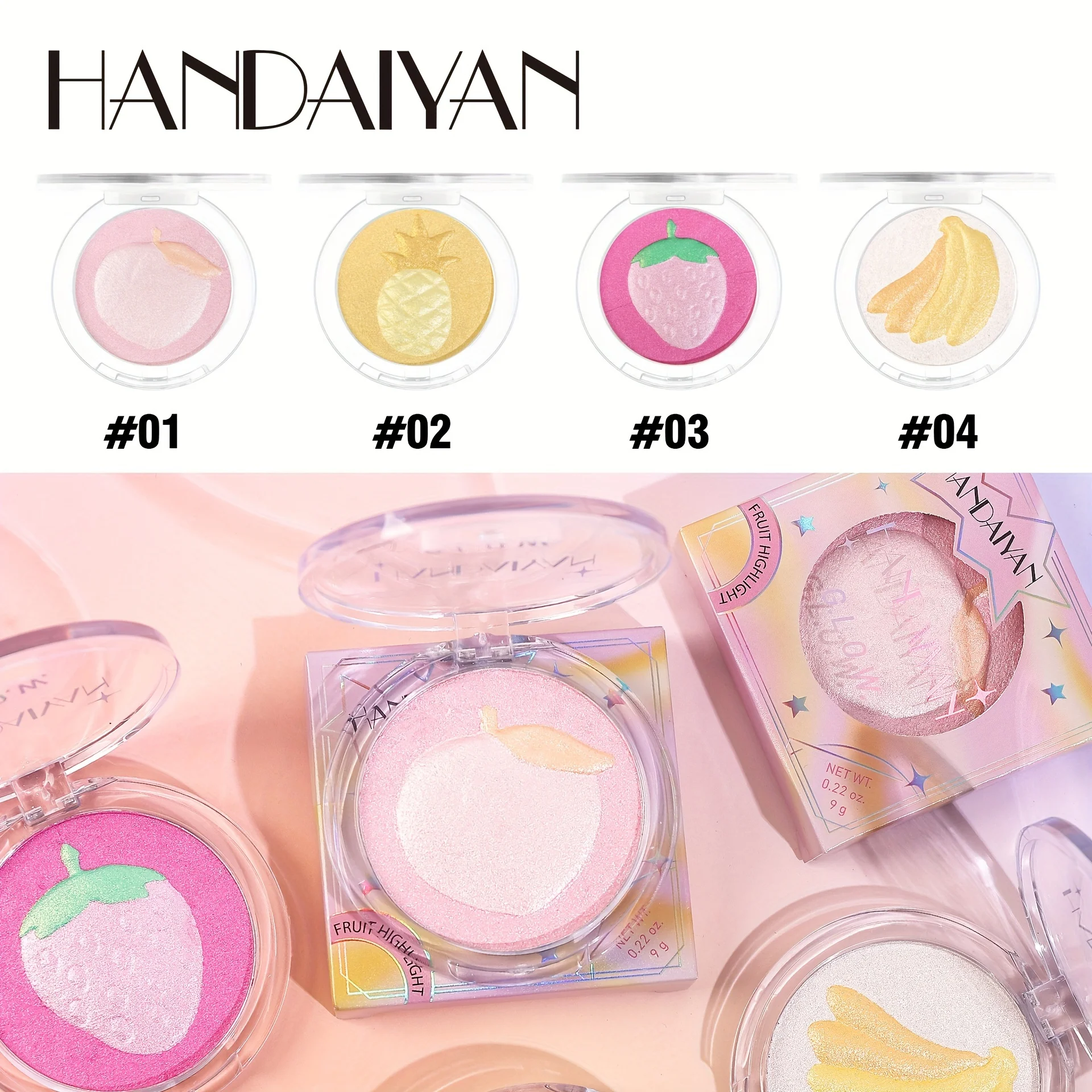 Fruit Highlighting Powder Shiny Powder Body Face Contouring Palette Brightening Glitter Powder 3