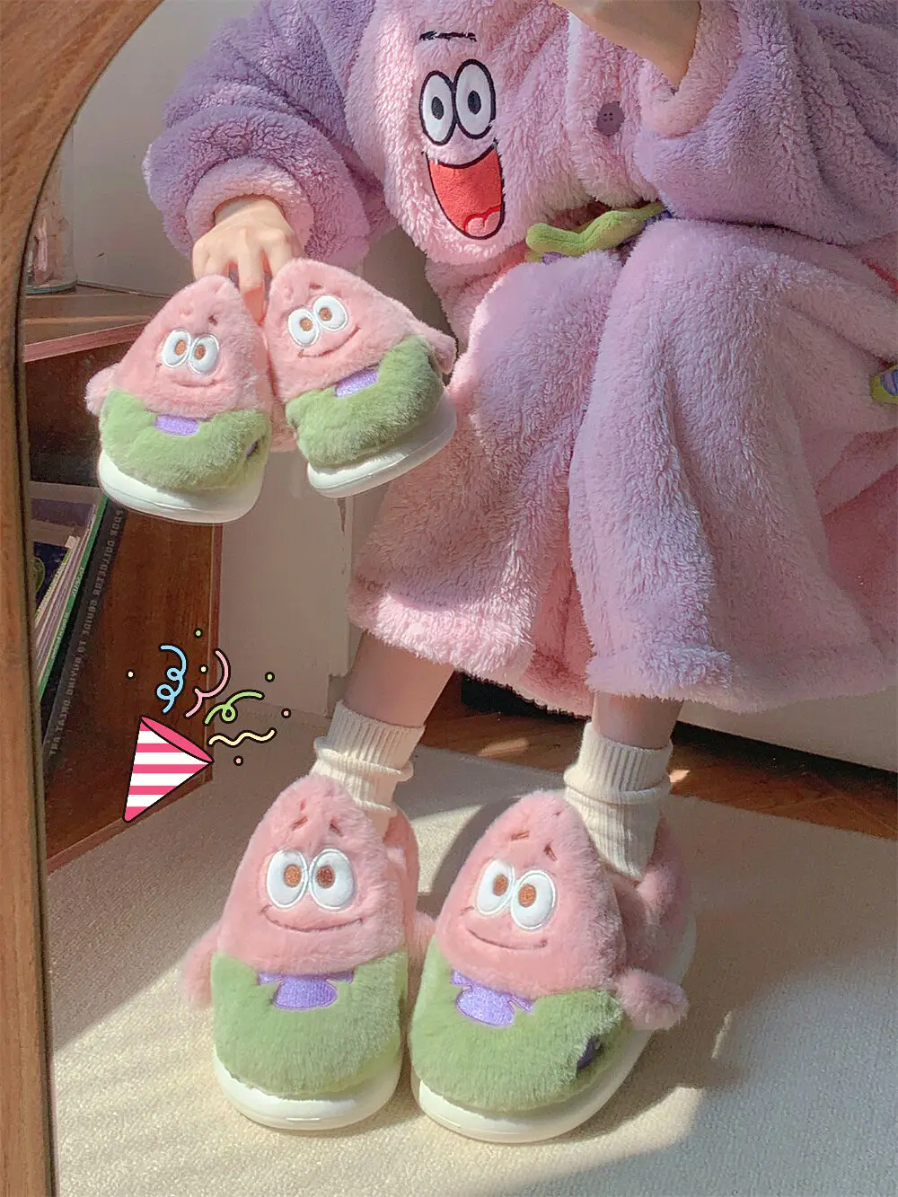 

Parent-child Cute Cartoon Cotton Home Slippers Women Winter Female Indoor Man Slipper Cute Slipper Thick Sole Household Boy Girl