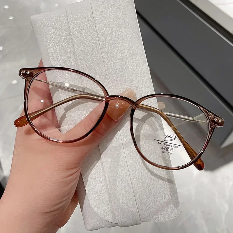 Progressive Multifokus Lesebrille Bifokale Ultraleicht Presbyopie Brille Frauen Männer Runde Anti Blau Licht Brillen 0 Bis + 400 – Detail 11