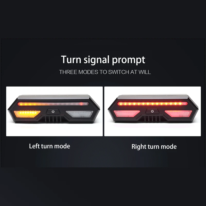 Bicycle Rear Light USB Rechargeable IPX5 Waterproof LED Safety Warning Lamp Bike Flashing