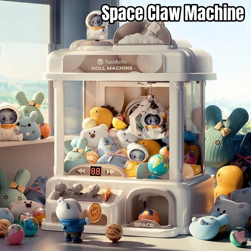 Children Mini Claw Machine Toys Coin Operated Play Game DIY Prizes Candy Vending Doll Crane Arcade Machines Kids Christmas Gifts 2