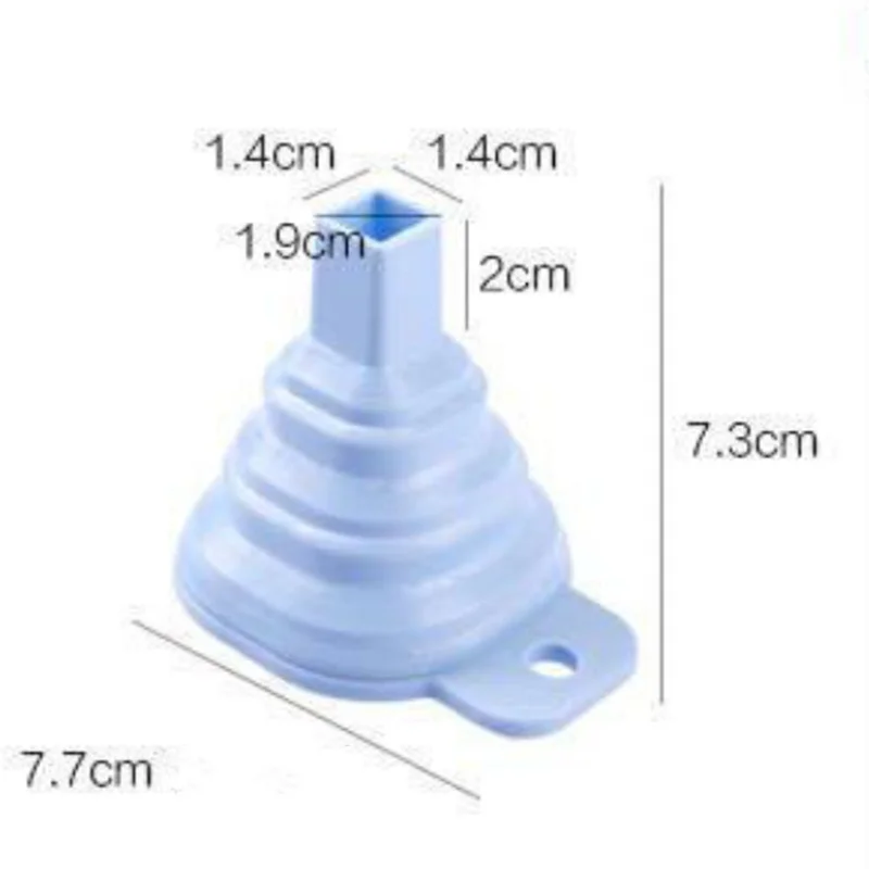 3pcs Silicone Round Funnel Retractable Refueling Funnel car fuel funnel