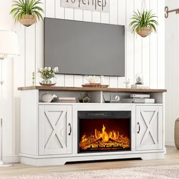 Farmhouse Fireplace TV Stand 1