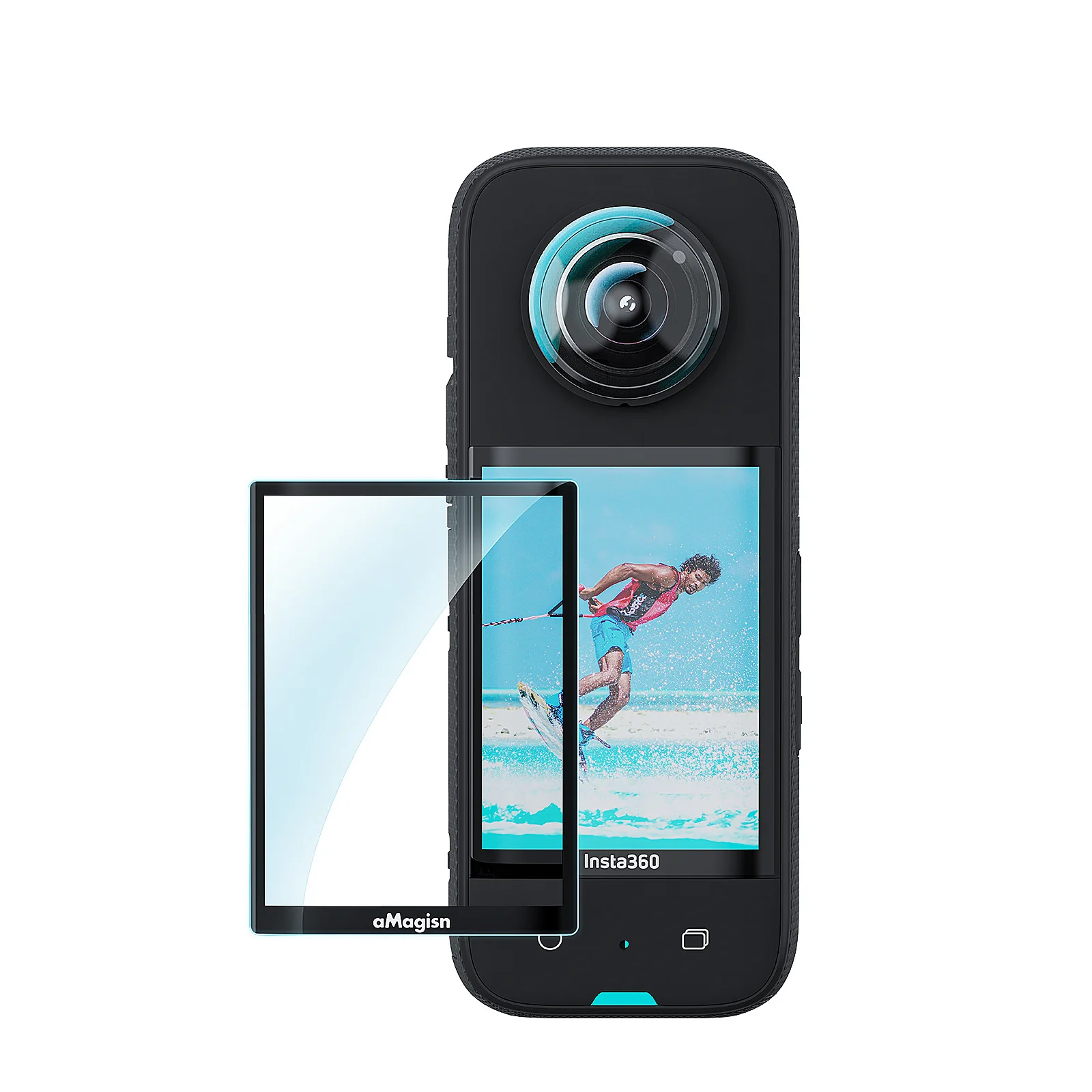 

aMagisn For Insta360 X3 Screen Tempered Film Protective Action Camera 360X3 Accessories Screen Protector