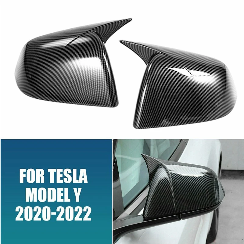 

Bracingo Fit For Tesla Model Y 2020+ Car Wing Side Rearview Mirror Cover Mirrors Cap External 2 Pcs Car Accessories