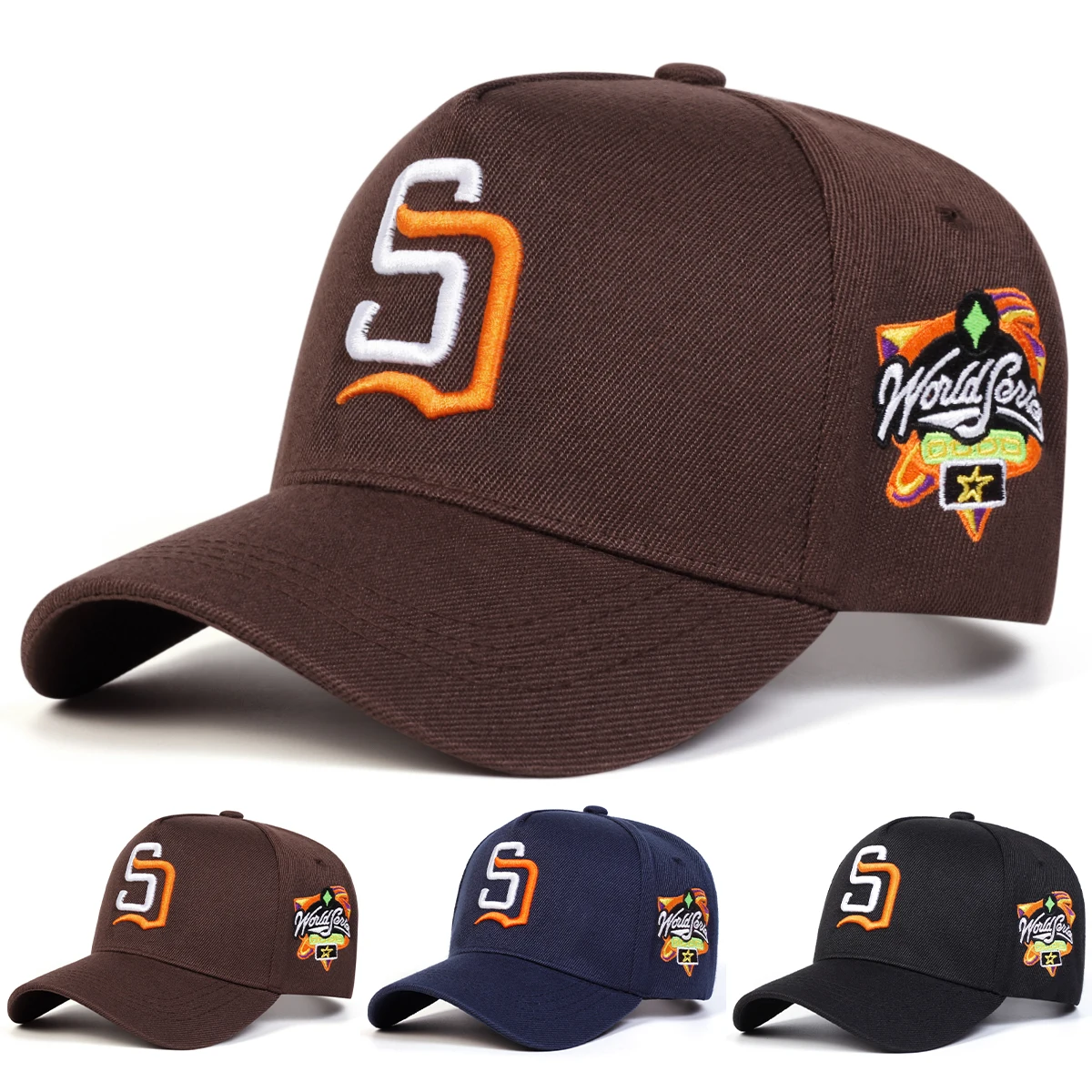 Unisex SD Buchstaben-Stickerei Baseballkappen Frühling Herbst Outdoor Verstellbare Freizeithüte Sonnenschutzhut Sportkappe – Detail 1