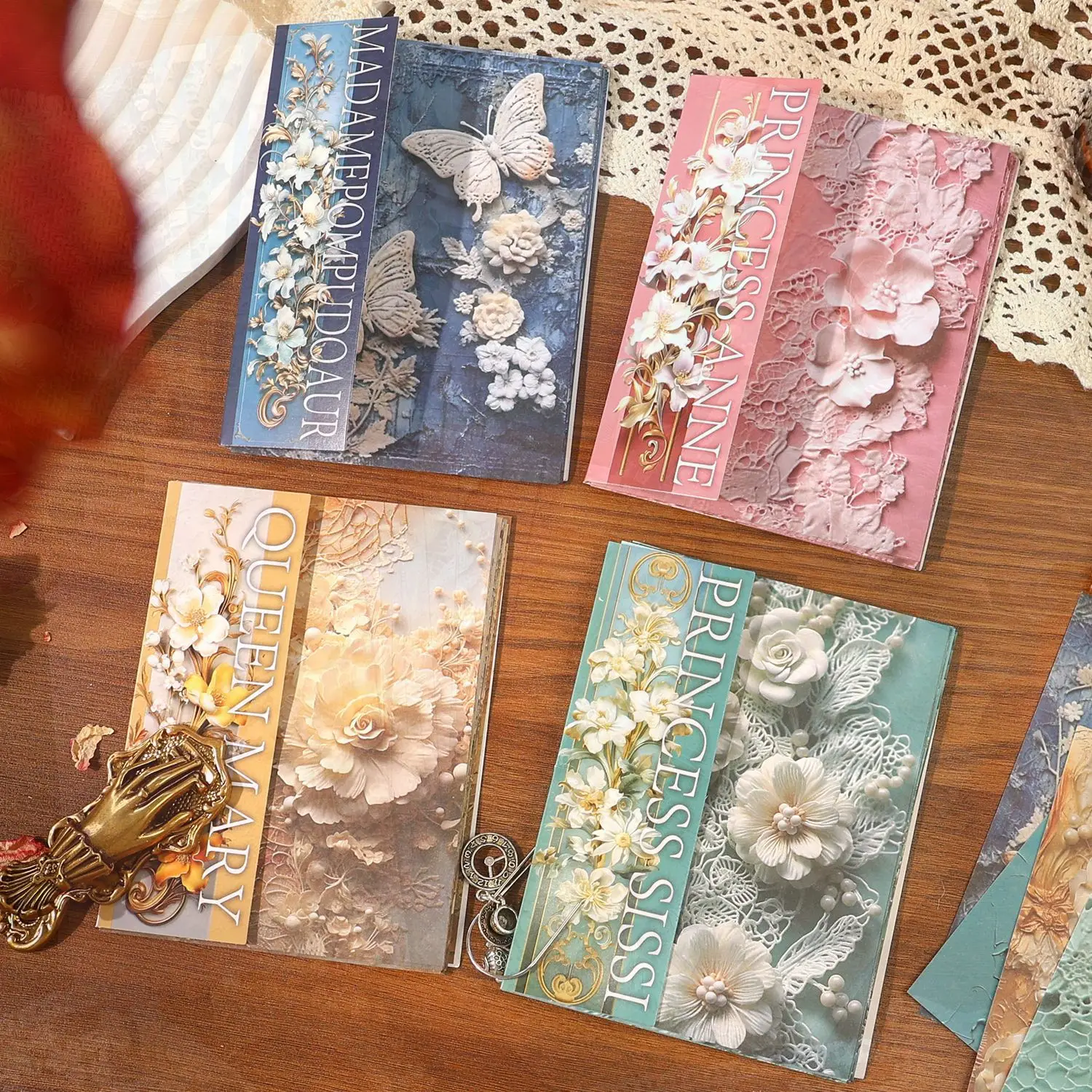 30 Sheets 3D stereo Flowers style Decorative Diary Album Scrapbooking Collage material paper Planner Craft Supplies
