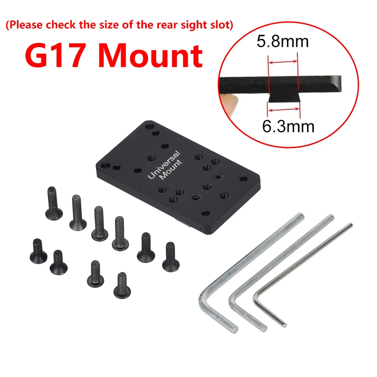 RM SR VISM PRO GRACE M1 M2 RM-HD Red Dot Sight Universal Tactical Rear Sight Scope Mount Plate Base Adapter For Glock 17 19
