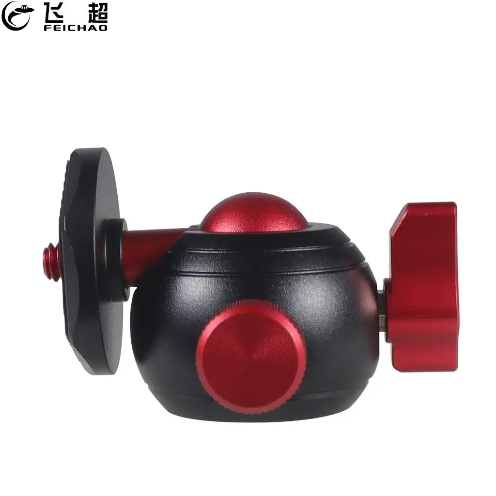Aluminum Alloy Mini Tripod Ball Head Monitor Bracket Holder Mount 360 Degree Panoramic 1/4" Tripod Head for DSLR Camera 4KG Load