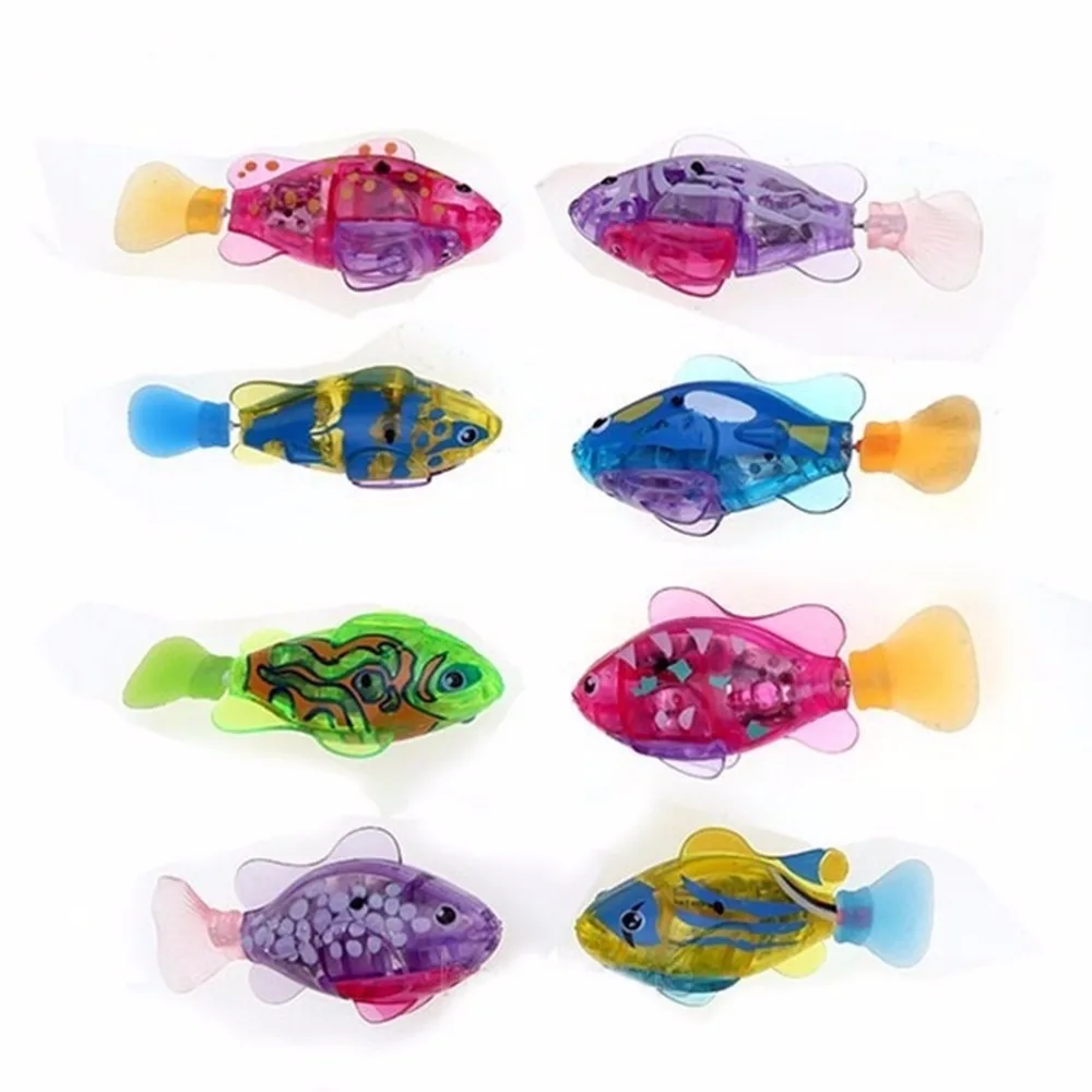 Electronic Robot Fish Activated Battery Powered Fishes Toy Children Robotic Pet Robofish Holiday Gift Can Swims Pets Hobbies Cat