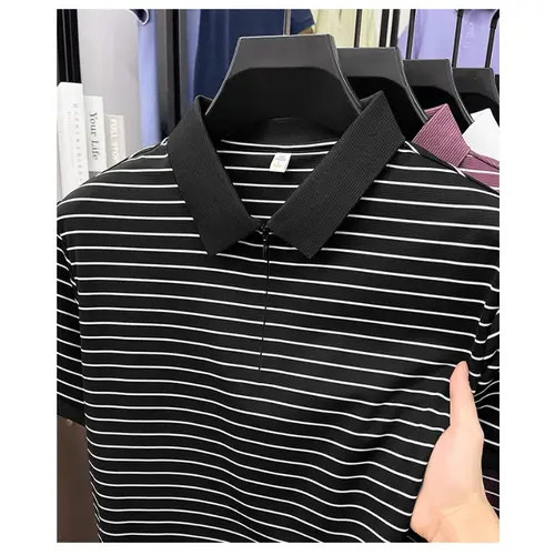 Trendy T Shirts For Men Classic Polo Shirt Summer Short Sleeve Comfort  Fashion Casual Top New Design - Image 2