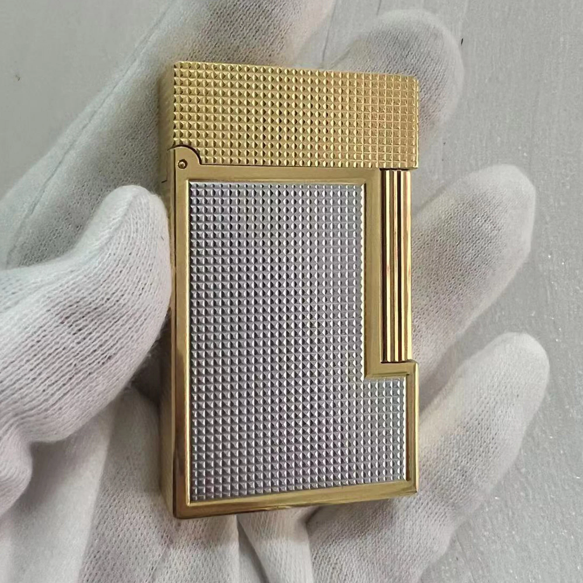 

Paris Vintage Luxury Ligne 2 Double Flame Lighter Tobacco Cigar Cigarette gas Lighter Bright Ping Sound Windproof