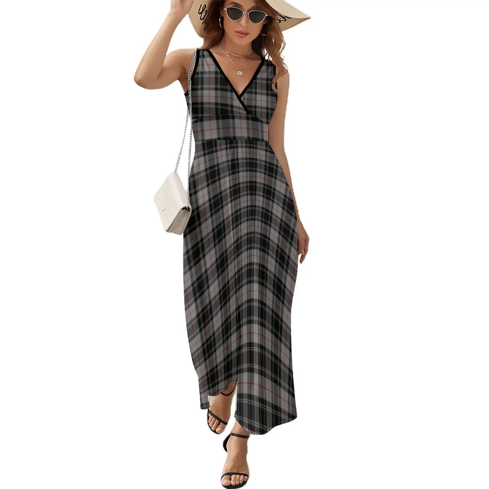

Clan Moffat Tartan Sleeveless Dress clothes for woman dress women summer 2024