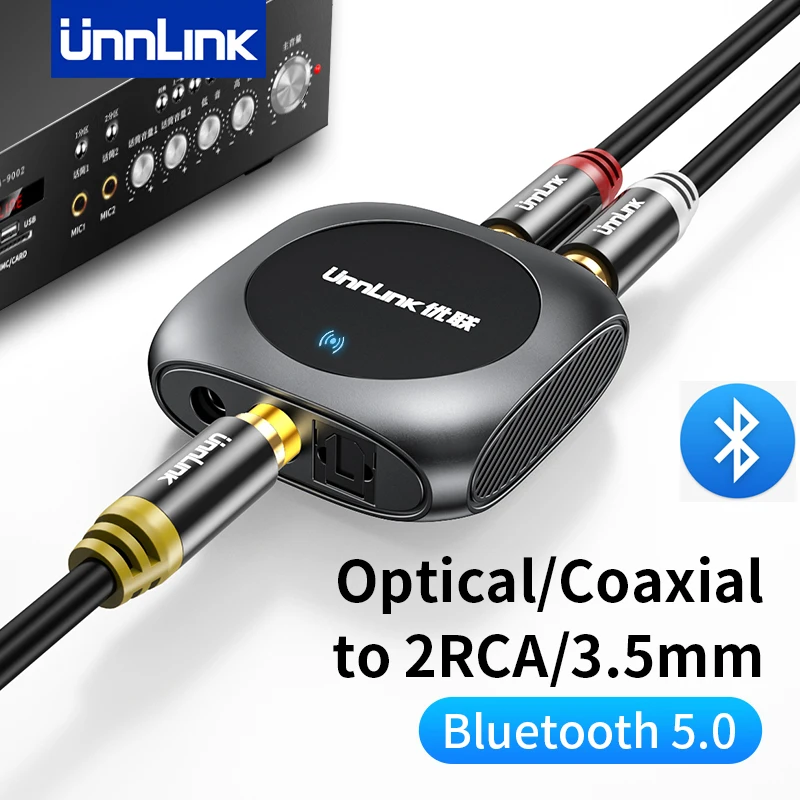 Digital SPDIF Optical Toslink Coax to Analog RCA Audio Converter + 1M Cable  USA 