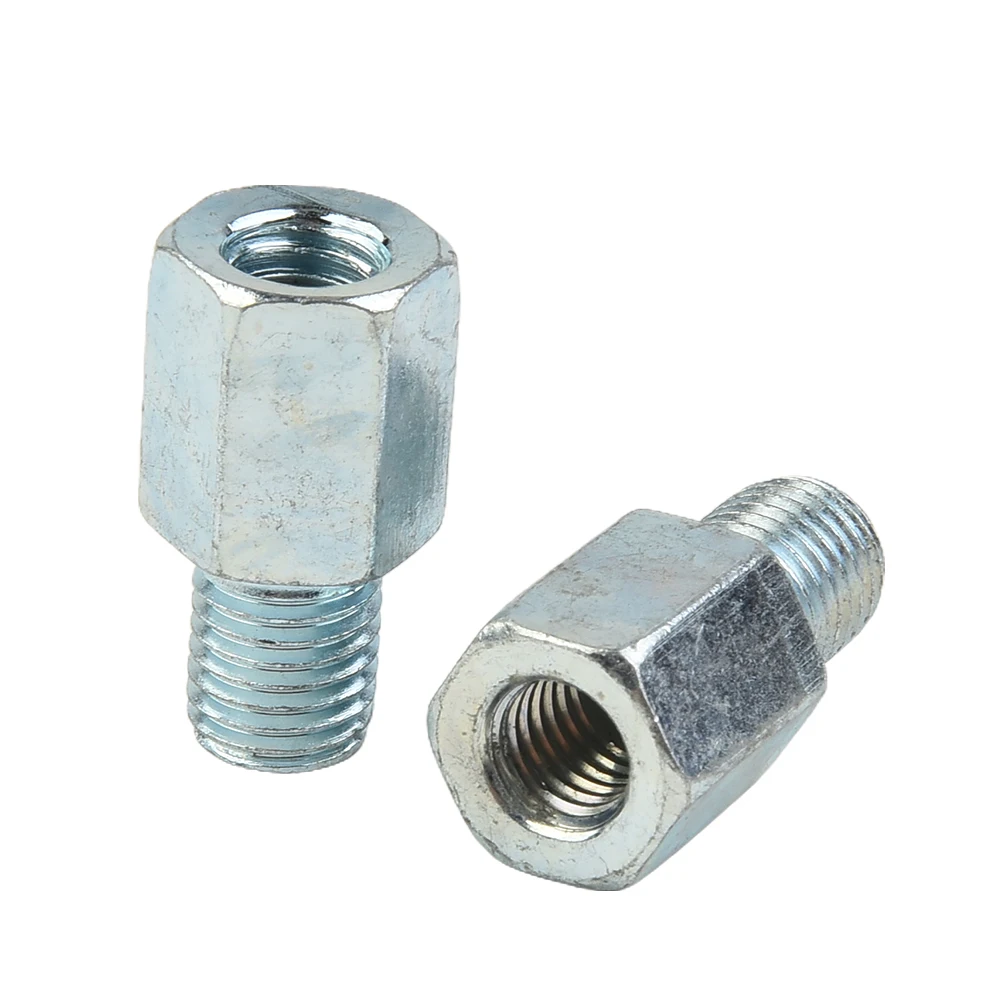 Motorcycle Mirror Adapters 2pcs Motorcycle Scooter Mirror Adapters 8mm Female Clockwise To 8-10mm Male Clockwise Mirror Adapters Threaded Screws