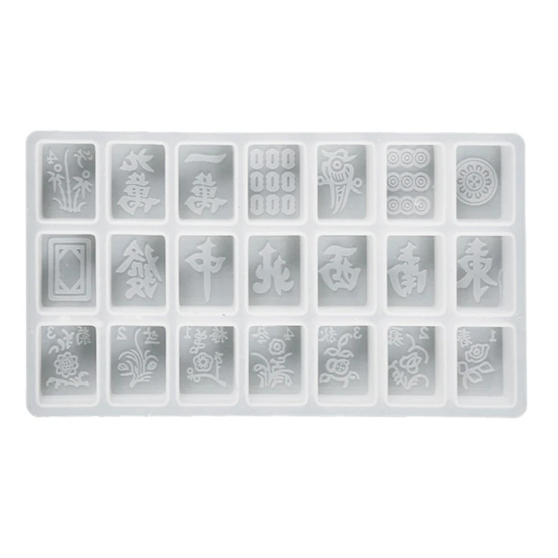 DIY Suit Chinese Mahjong Silicone Mold Handmade Sugarcraft Chocolate Decorating Baking Mould Art Craft Making Tools
